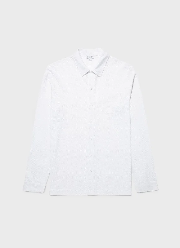 comfortable short sleeve shirts with a sporty look -Men's Riviera Shirt in White