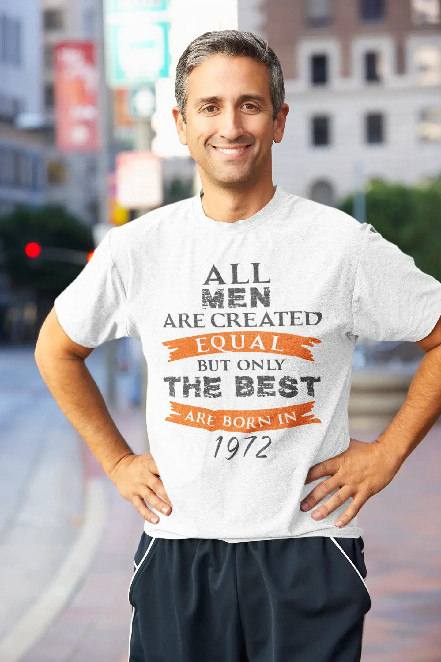 stylish and comfortable short sleeve shirts for men -1972, Only the Best are Born in 1972 Men's T-shirt White Birthday Gift 00510