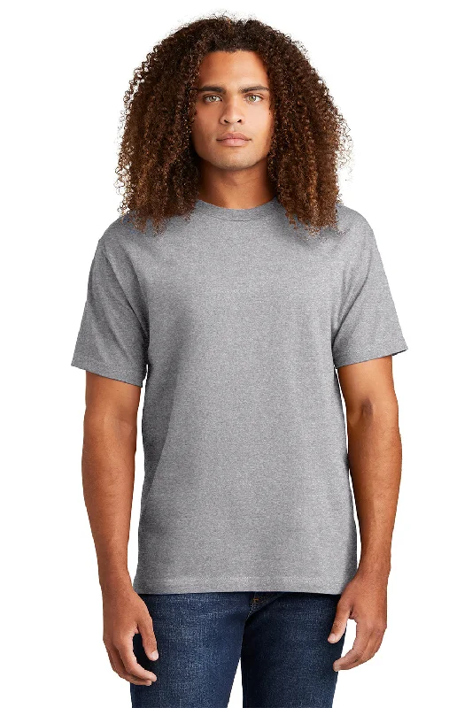 cool and comfortable short sleeve t-shirts for men -American Apparel Mens Short Sleeve Crewneck T-Shirt - Heather Grey