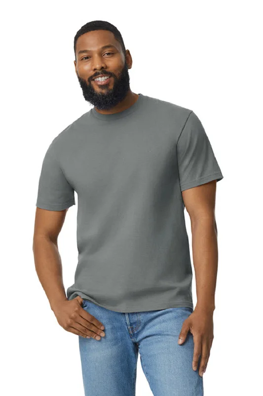 stylish and comfortable short sleeve shirts for hot weather -Gildan Mens Softstyle Short Sleeve Crewneck T-Shirt - Charcoal Grey