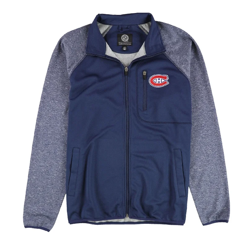 Men's faded denim jackets-NHL Mens Montreal Canadiens Track Jacket, Blue, Large (Regular)