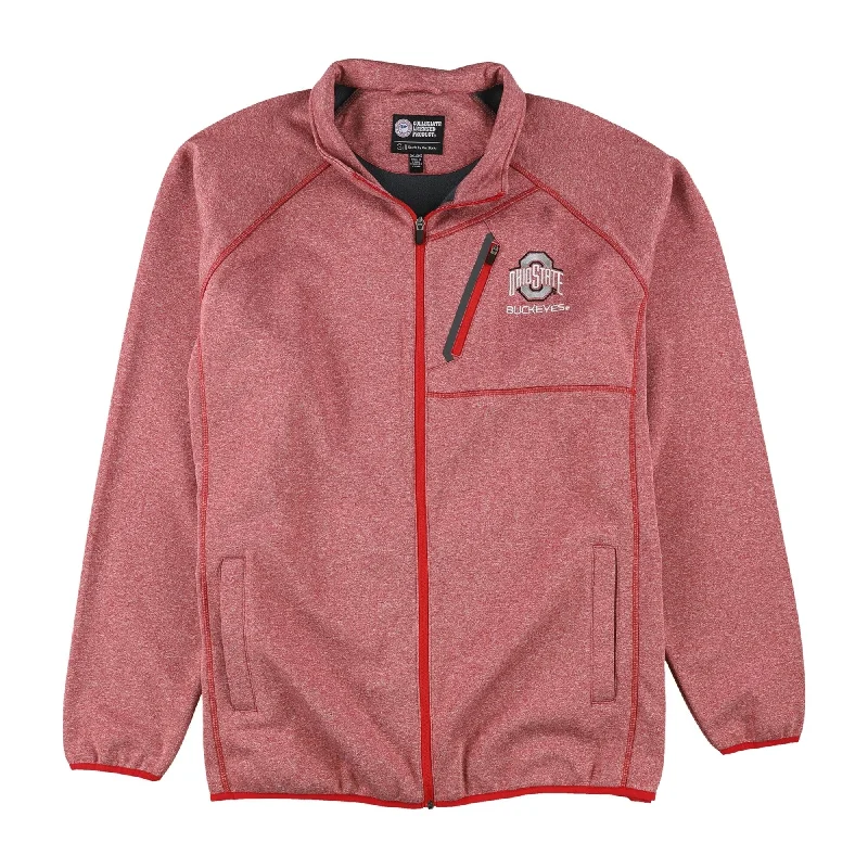 Men's tan leather jackets-G-III Sports Mens Ohio State Buckeyes Fleece Jacket, Red, 3XL