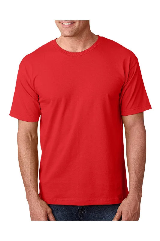 men’s short sleeve shirts with striped patterns -Bayside Mens USA Made Short Sleeve Crewneck T-Shirt - Red