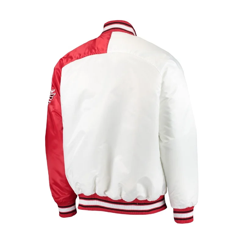 Men's soft leather jackets-Starter Mens Detroit Red Wings Varsity Jacket