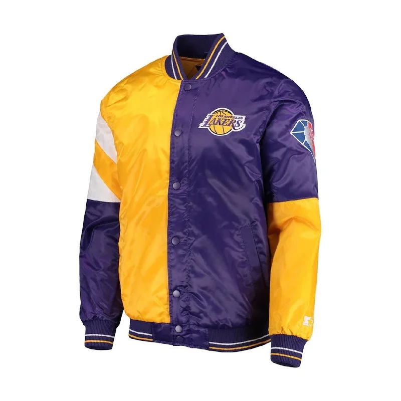 Men's cozy quilted jackets-Starter Mens Nba Team Varsity Jacket