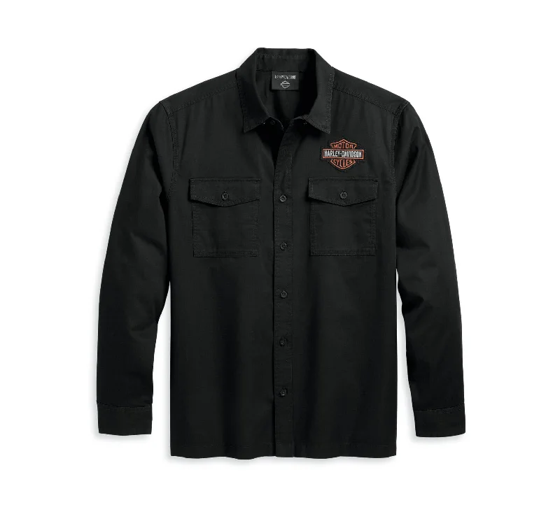 men’s breathable short sleeve t-shirts for outdoor events -Harley-Davidson Men's Bar & Shield Shirt,  Black Beauty - 96131-23VM