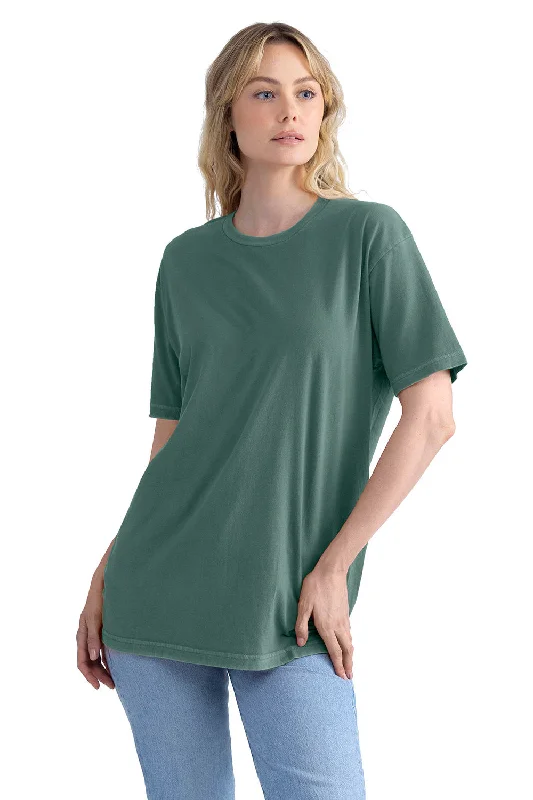 men’s comfortable short sleeve shirts with logos -Next Level Mens Soft Wash Short Sleeve Crewneck T-Shirt - Royal Pine Green