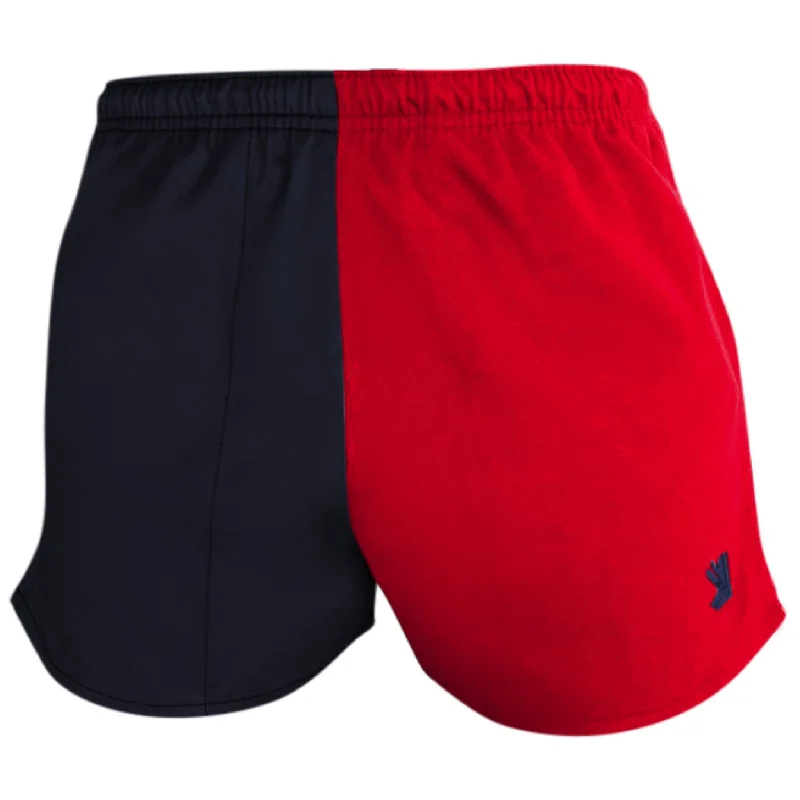 modern short sleeve t-shirts for stylish men -Red/Navy Blackjack Shorts