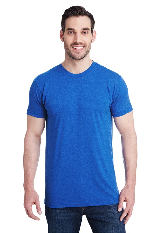 versatile and stylish short sleeve shirts for active men -Bayside Mens USA Made Short Sleeve Crewneck T-Shirt - Royal Blue