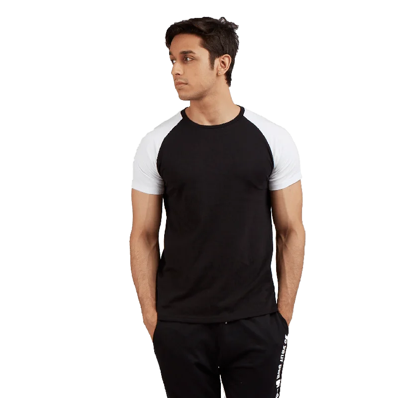 men’s casual short sleeve polo shirts with patterns -djbravo47 Men's Black -  Raglan Sleeve T-shirt