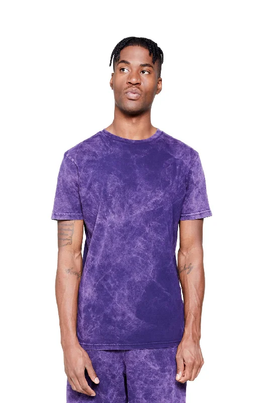 cool short sleeve t-shirts with graphic designs -Lane Seven Mens Vintage Short Sleeve Crewneck T-Shirt - Cloud Purple