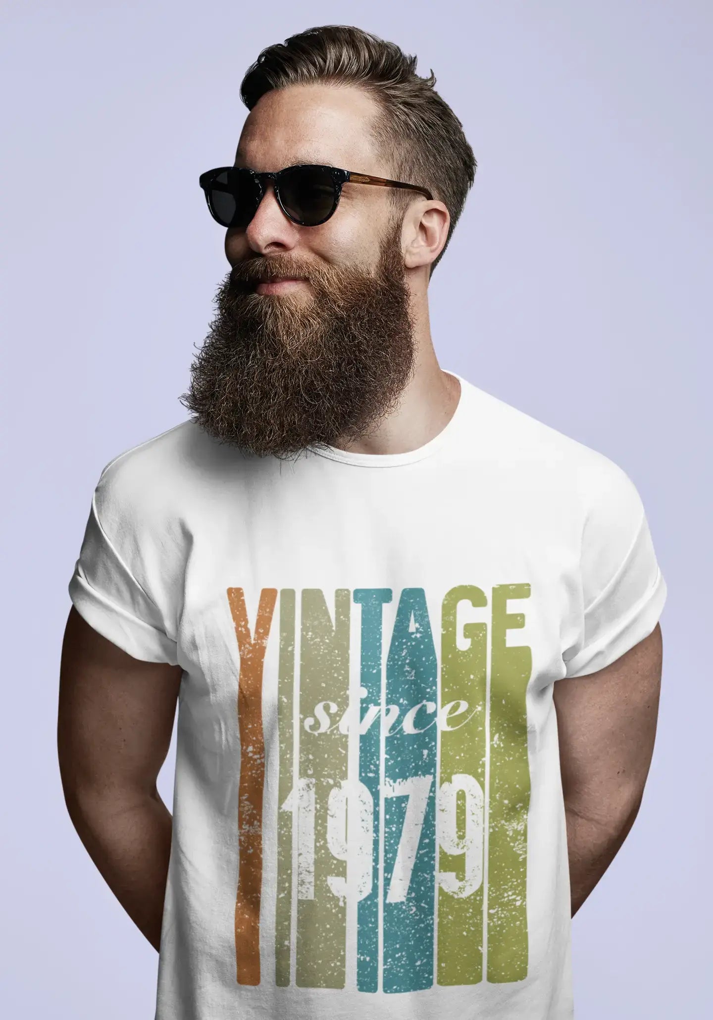 high-quality men’s short sleeve t-shirts for active men -1979, Vintage Since 1979 Men's T-shirt White Birthday Gift 00503