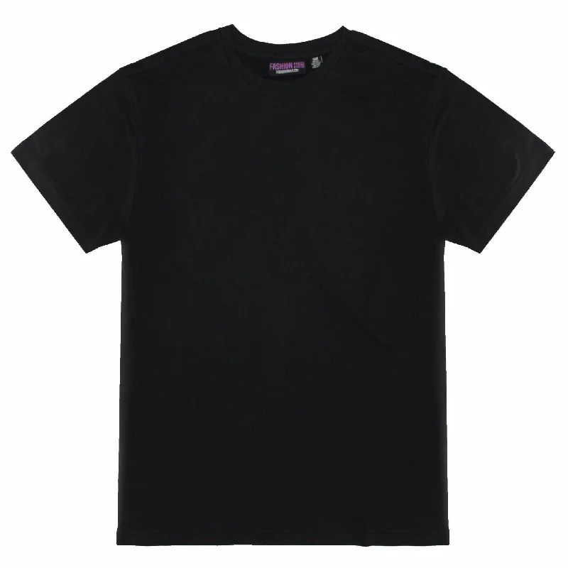 best short sleeve shirts for everyday comfort -Black Better Basics Ultra-Soft Crewneck Short Sleeve T-Shirt by Fashion Hub