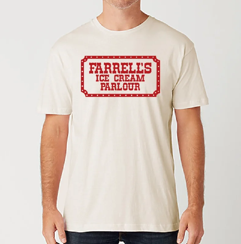 stylish short sleeve shirts for travel and leisure -Mens Farrell's Ice Cream Parlour T-shirt - Vintage White