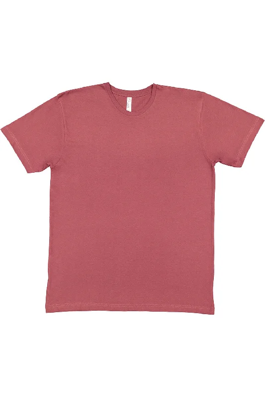 stylish short sleeve shirts for special occasions -LAT Mens Fine Jersey Short Sleeve Crewneck T-Shirt - Rouge