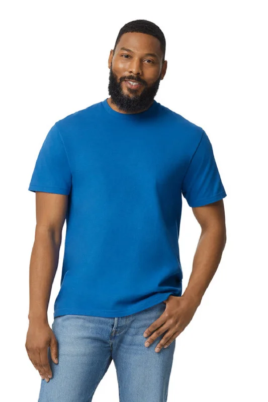 men’s short sleeve shirts with striped patterns -Gildan Mens Softstyle Short Sleeve Crewneck T-Shirt - Royal Blue