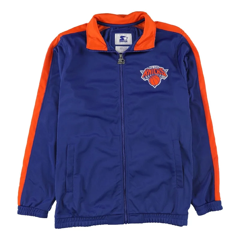 Men's lofty puffer jackets-Starter Mens New York Knicks Jacket