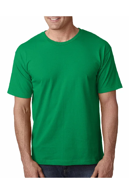 modern short sleeve shirts with a sleek fit -Bayside Mens USA Made Short Sleeve Crewneck T-Shirt - Irish Kelly Green