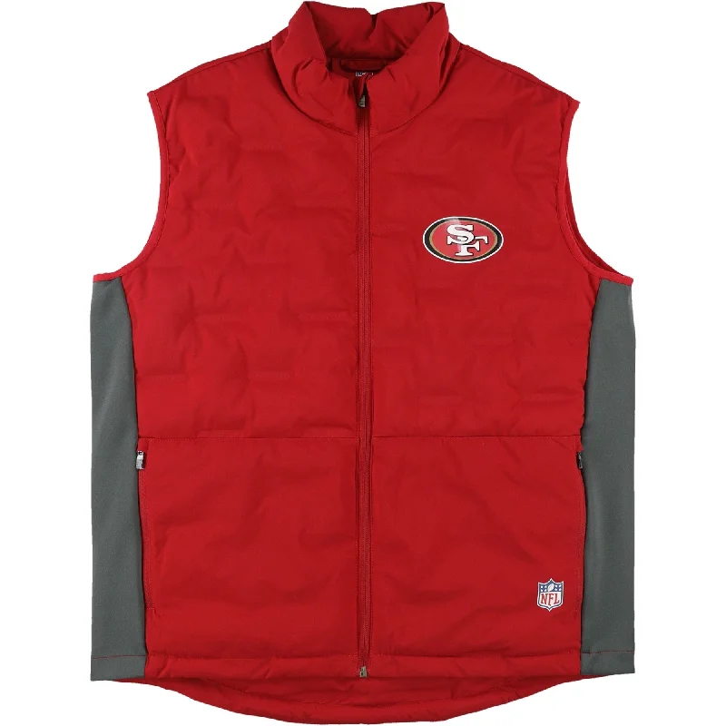 Men's wool-lined trench jackets-G-III Sports Mens San Francisco 49ers Outerwear Vest, Red, Large