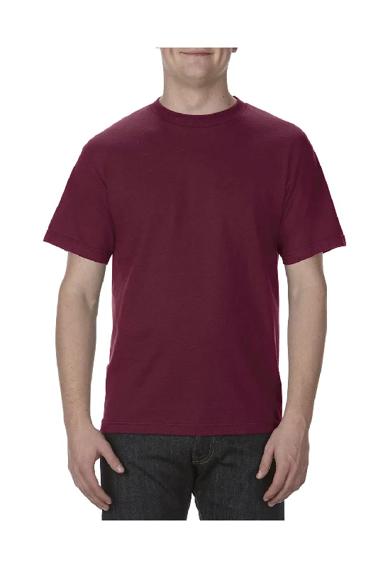 affordable summer short sleeve t-shirts for men -American Apparel Mens Short Sleeve Crewneck T-Shirt - Burgundy