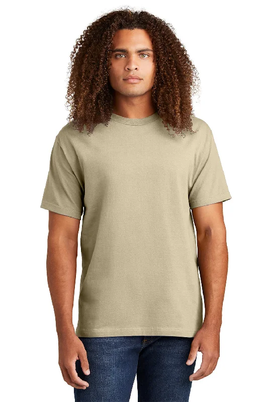 classic short sleeve polo shirts for men -American Apparel Mens Short Sleeve Crewneck T-Shirt - Sand