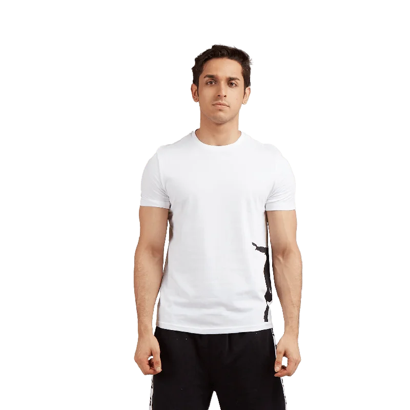 versatile short sleeve t-shirts for casual outfits -djbravo47 Men's White - Black Celebration T-shirt