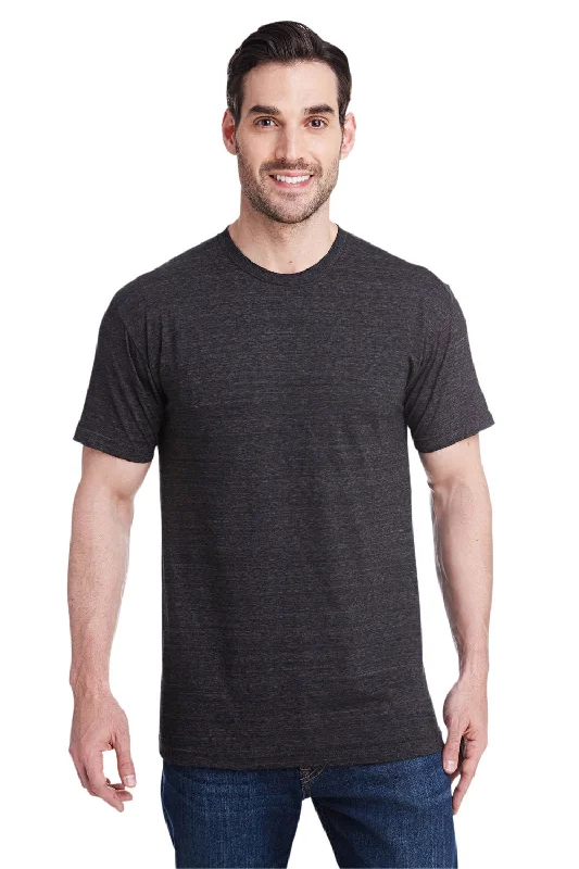 comfortable short sleeve shirts with a sporty look -Bayside Mens USA Made Short Sleeve Crewneck T-Shirt - Charcoal Grey