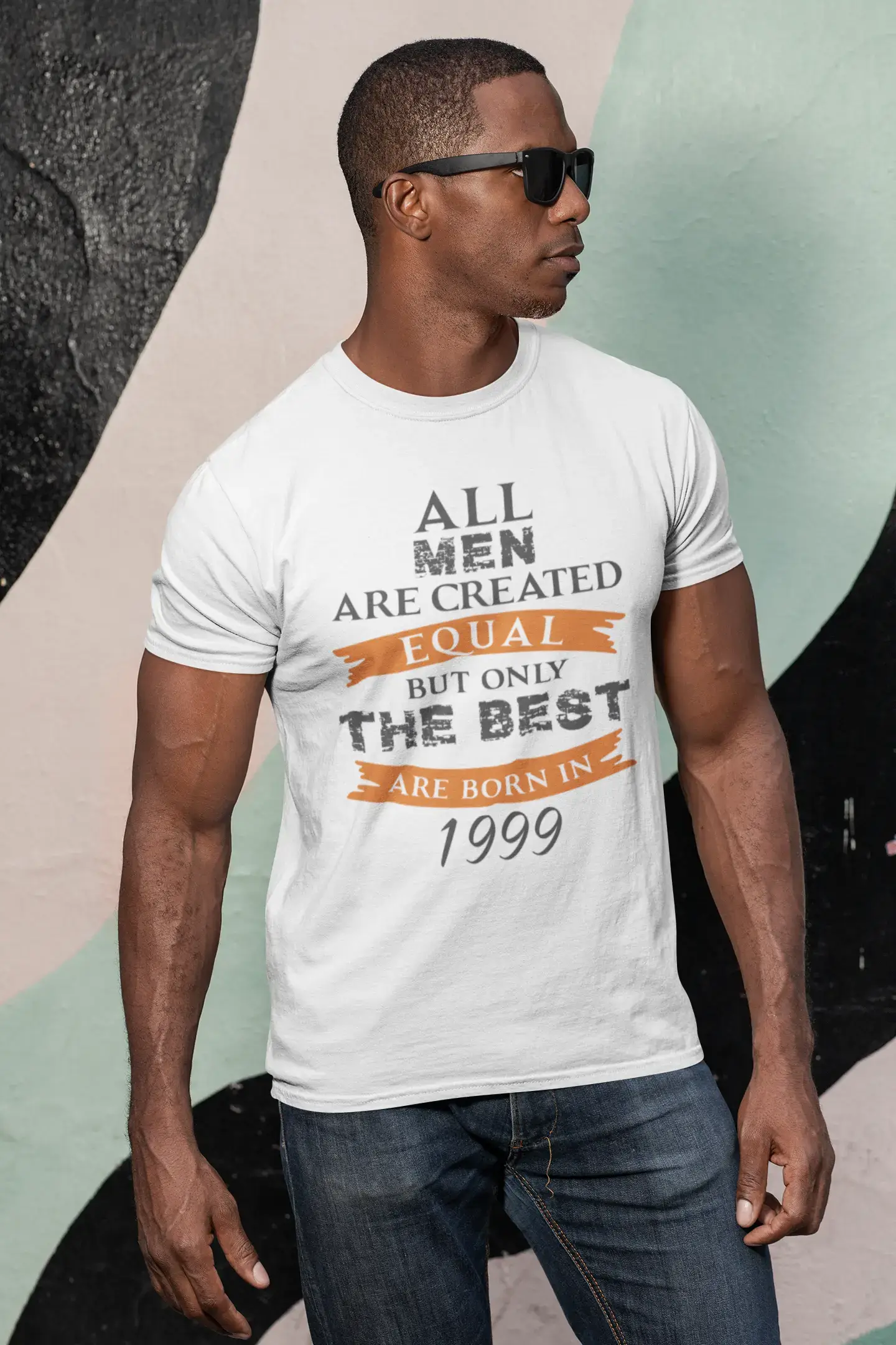 modern and stylish short sleeve shirts for men -1999, Only the Best are Born in 1999 Men's T-shirt White Birthday Gift 00510