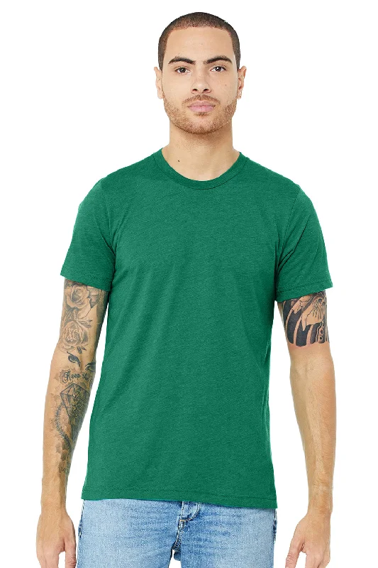 trendy short sleeve shirts for fitness and travel -Bella + Canvas Mens Short Sleeve Crewneck T-Shirt - Kelly Green