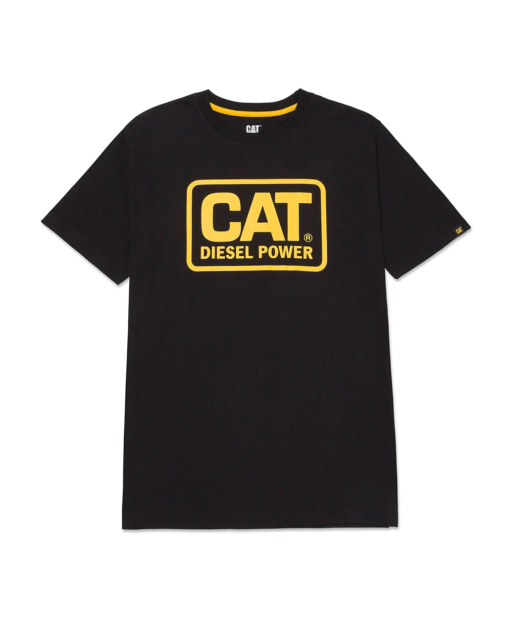 Men's pants with plain front-Men's CAT® Diesel Power T-Shirt - Black/Yellow