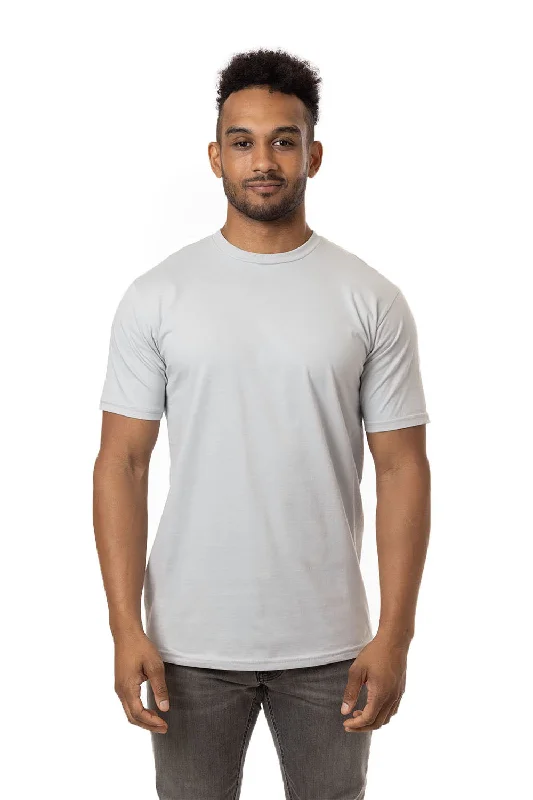 casual and relaxed short sleeve shirts for men -Econscious Mens Short Sleeve Crewneck T-Shirt - Silver Grey - Closeout