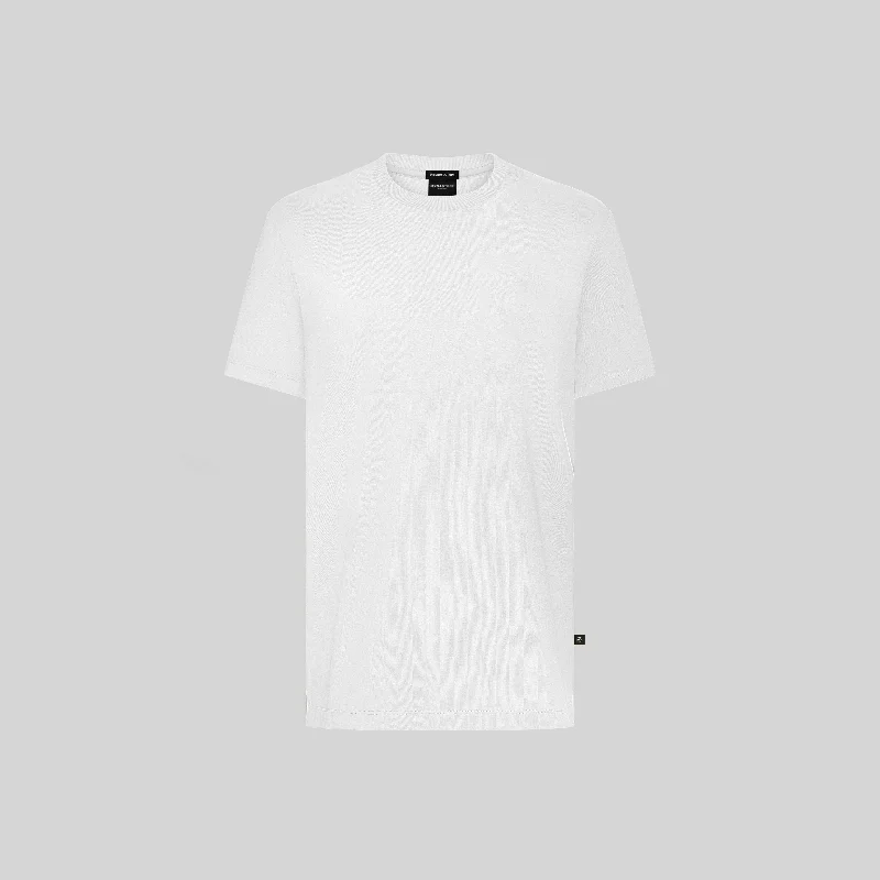 men’s casual short sleeve shirts with modern designs -MAXIMO T-SHIRT WHITE