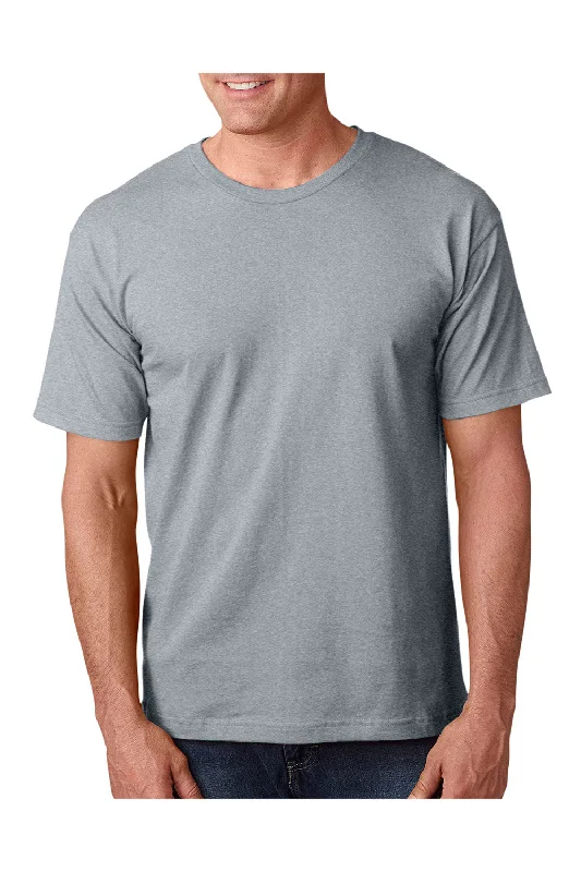 stylish short sleeve t-shirts for weekend relaxation -Bayside Mens USA Made Short Sleeve Crewneck T-Shirt - Dark Ash Grey