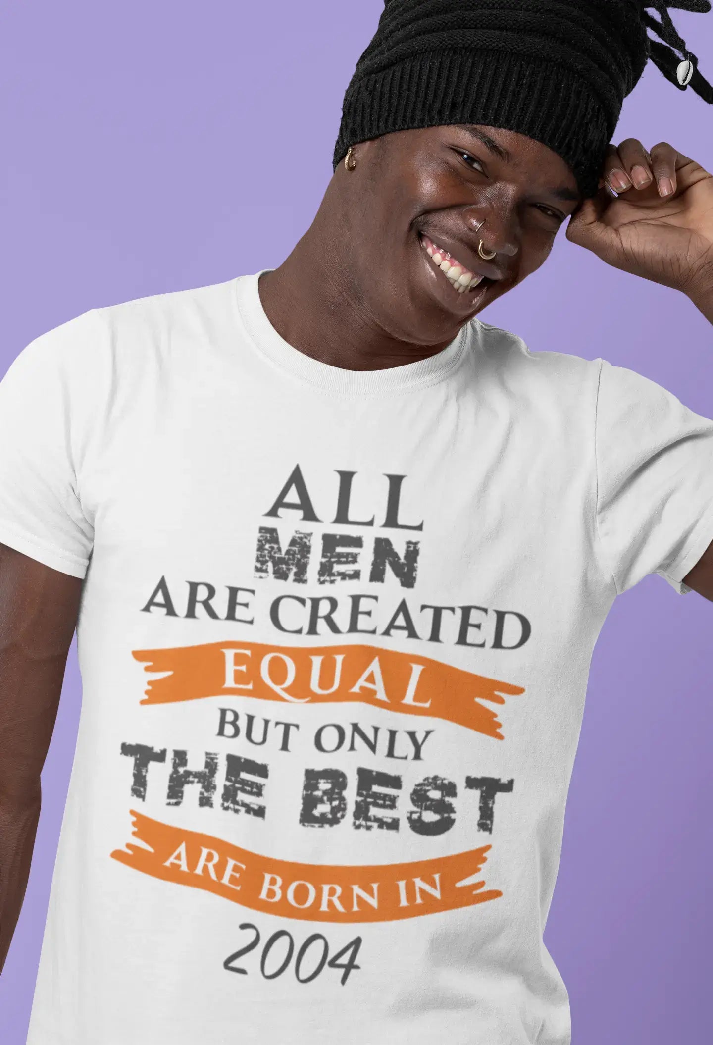 affordable short sleeve shirts for travel wear -2004, Only the Best are Born in 2004 Men's T-shirt White Birthday Gift 00510