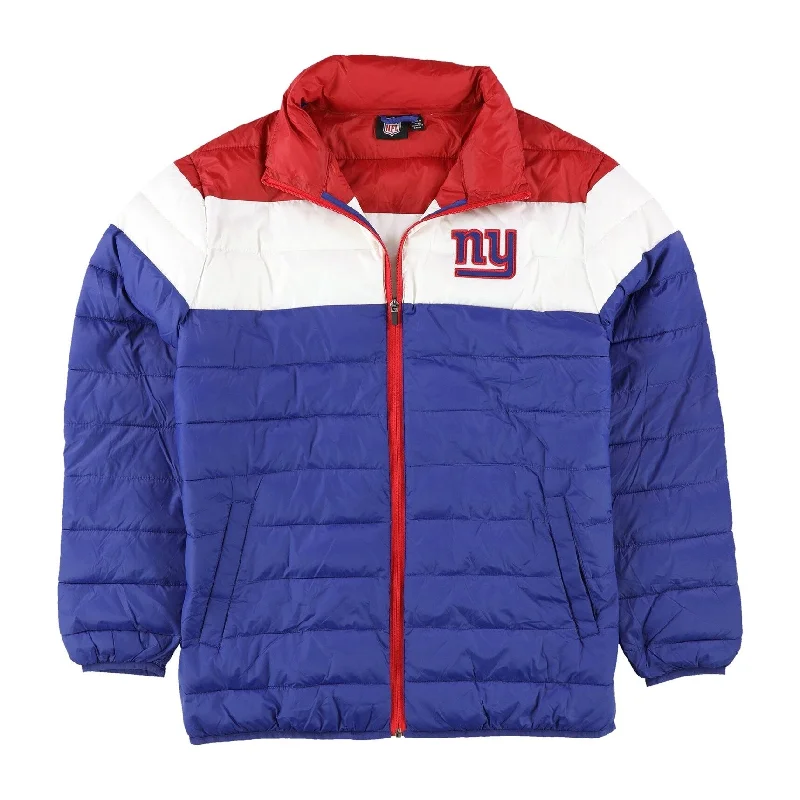 Men's cozy fleece jackets-G-III Sports Mens NY Giants Puffer Jacket, Blue, Large (Regular)