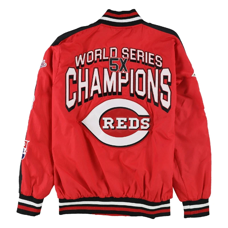 Men's classic trench jackets-G-III Sports Mens Cincinnati Reds Varsity Jacket, Red, Large (Regular)