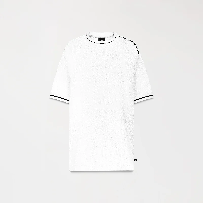 trendy short sleeve t-shirts for casual hangouts -CALTELBURY T-SHIRT OVERSIZED MEN WHITE