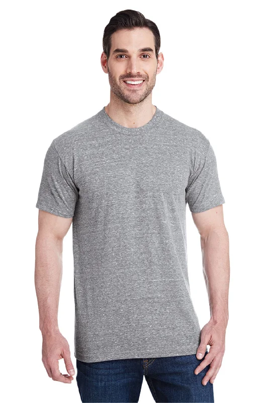 short sleeve shirts with unique graphics for men -Bayside Mens USA Made Short Sleeve Crewneck T-Shirt - Athletic Grey