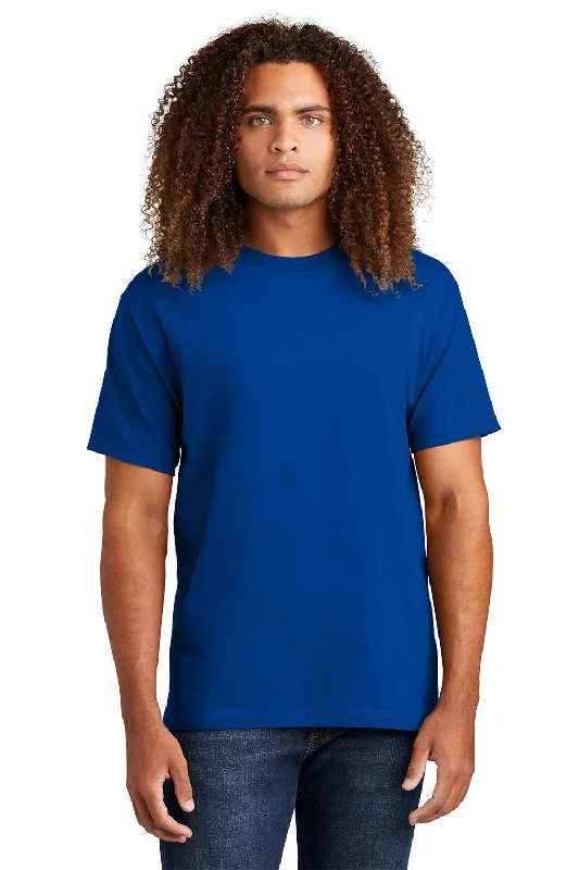 short sleeve shirts with cool designs for men -American Apparel Mens Short Sleeve Crewneck T-Shirt - Royal Blue