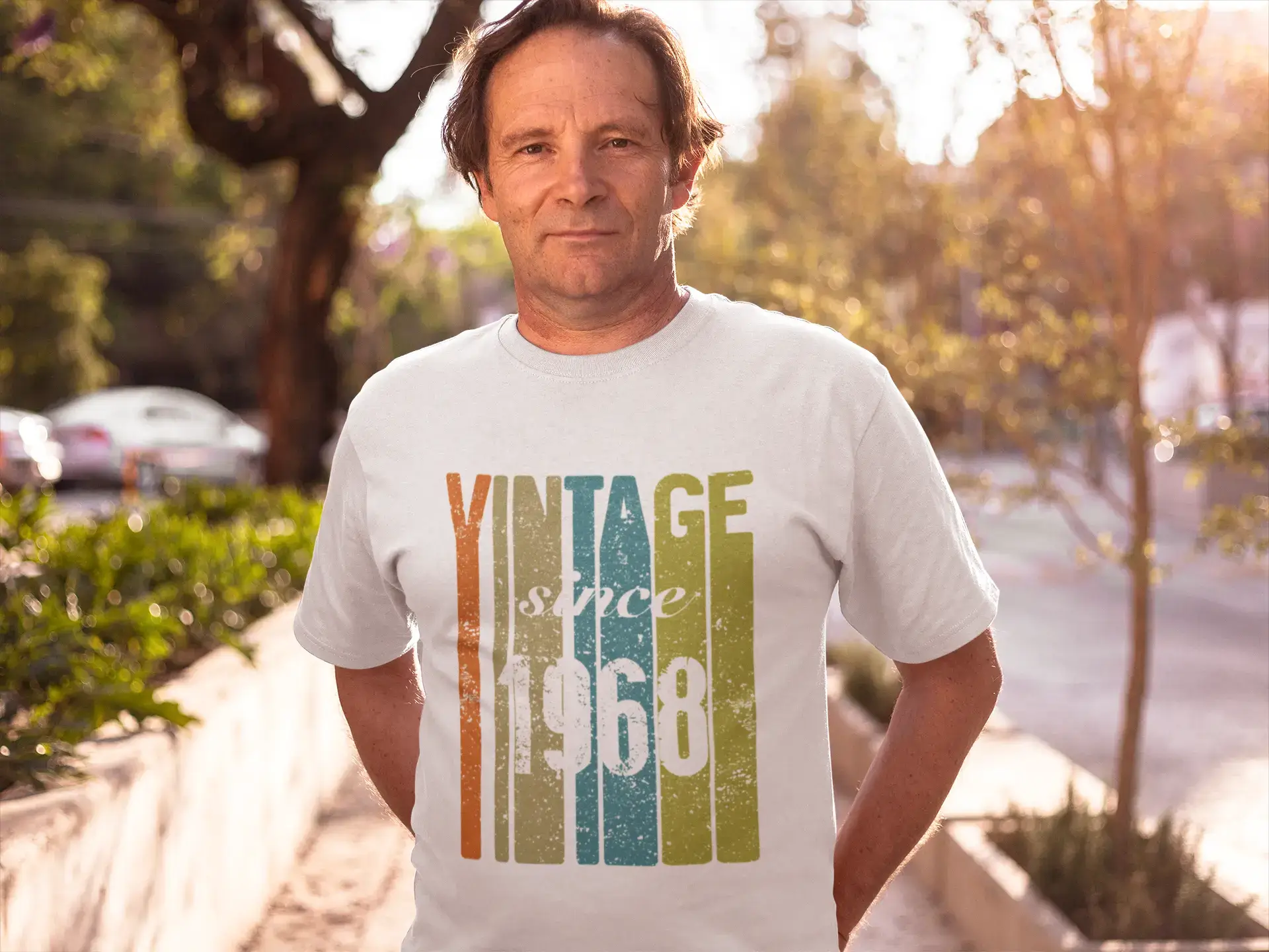 versatile and comfortable short sleeve polo shirts -1968, Vintage Since 1968 Men's T-shirt White Birthday Gift 00503