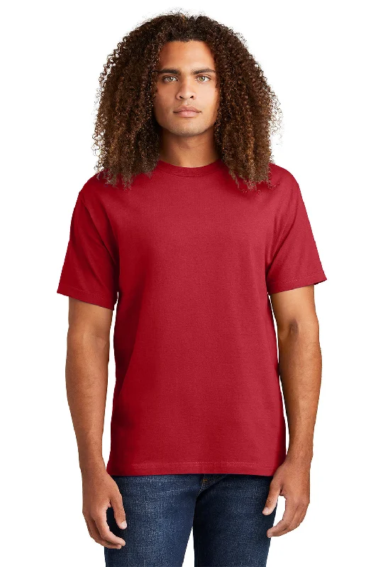 men’s short sleeve shirts with bold graphics -American Apparel Mens Short Sleeve Crewneck T-Shirt - Cardinal Red