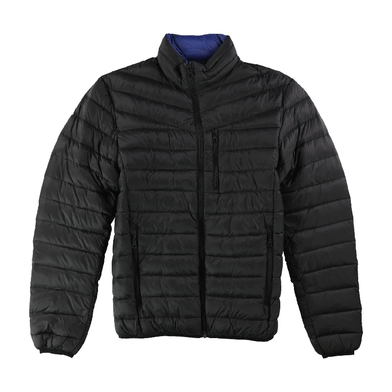 Men's velour fleece jackets-I-N-C Mens Full Zip Quilted Jacket