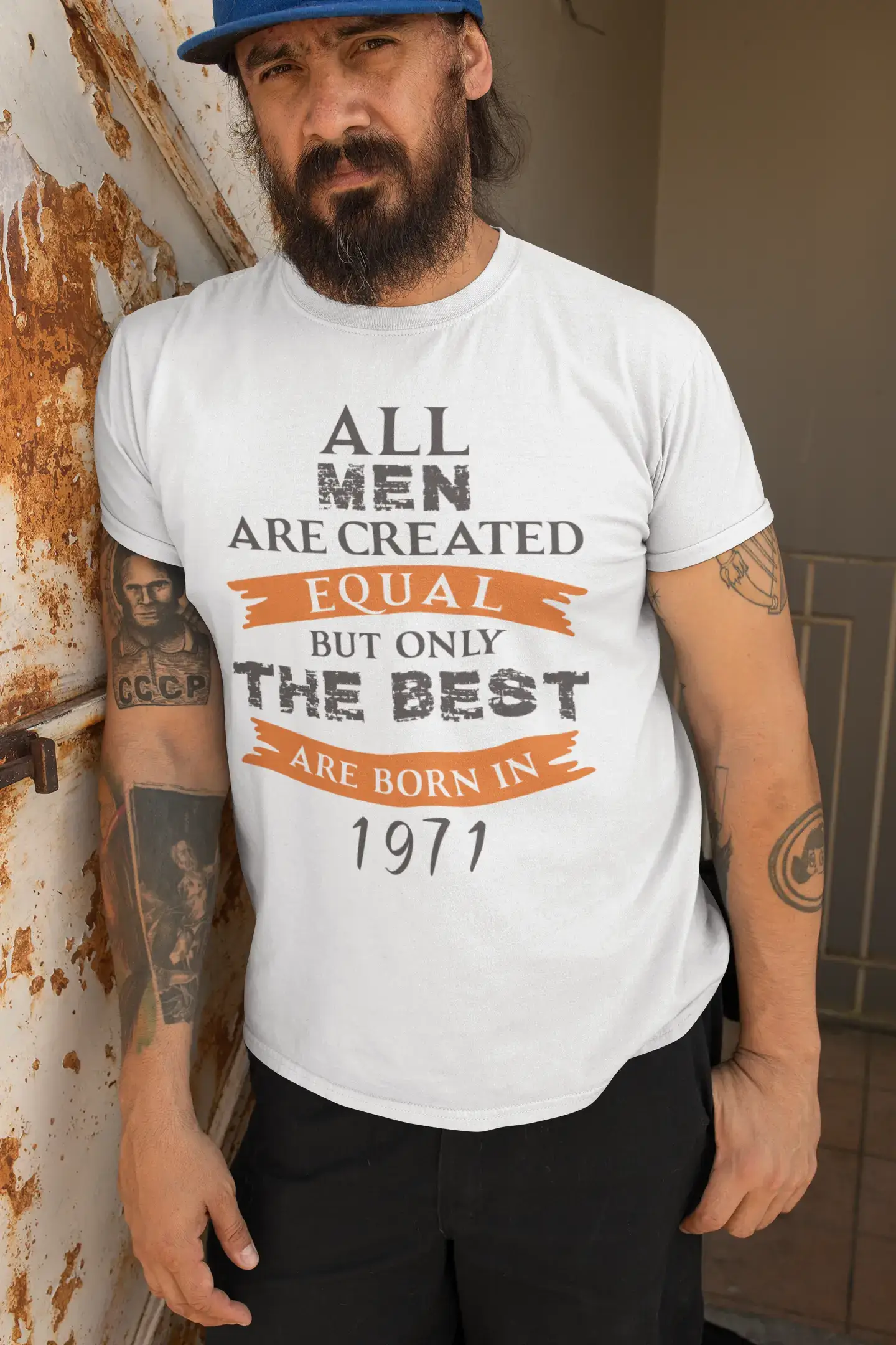 high-quality short sleeve shirts for everyday wear -1971, Only the Best are Born in 1971 Men's T-shirt White Birthday Gift 00510