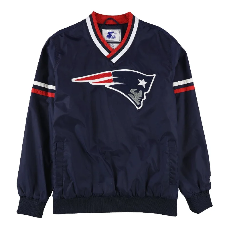 Men's alpine parka jackets-STARTER Mens New England Patriots Windbreaker Jacket, Blue, Large (Regular)