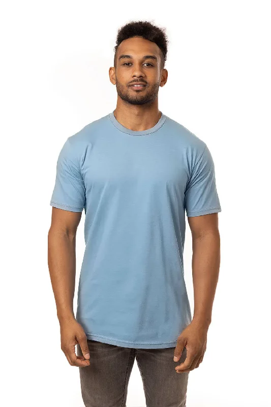 modern and stylish short sleeve shirts for men -Econscious Mens Short Sleeve Crewneck T-Shirt - Niagara Blue - Closeout