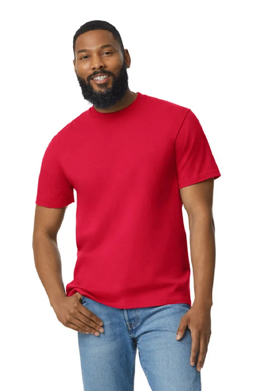 comfortable short sleeve shirts for work wear -Gildan Mens Softstyle Short Sleeve Crewneck T-Shirt - Red