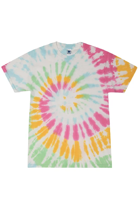 cool short sleeve t-shirts with graphic designs -Tie-Dye Mens Short Sleeve Crewneck T-Shirt - Yosemite