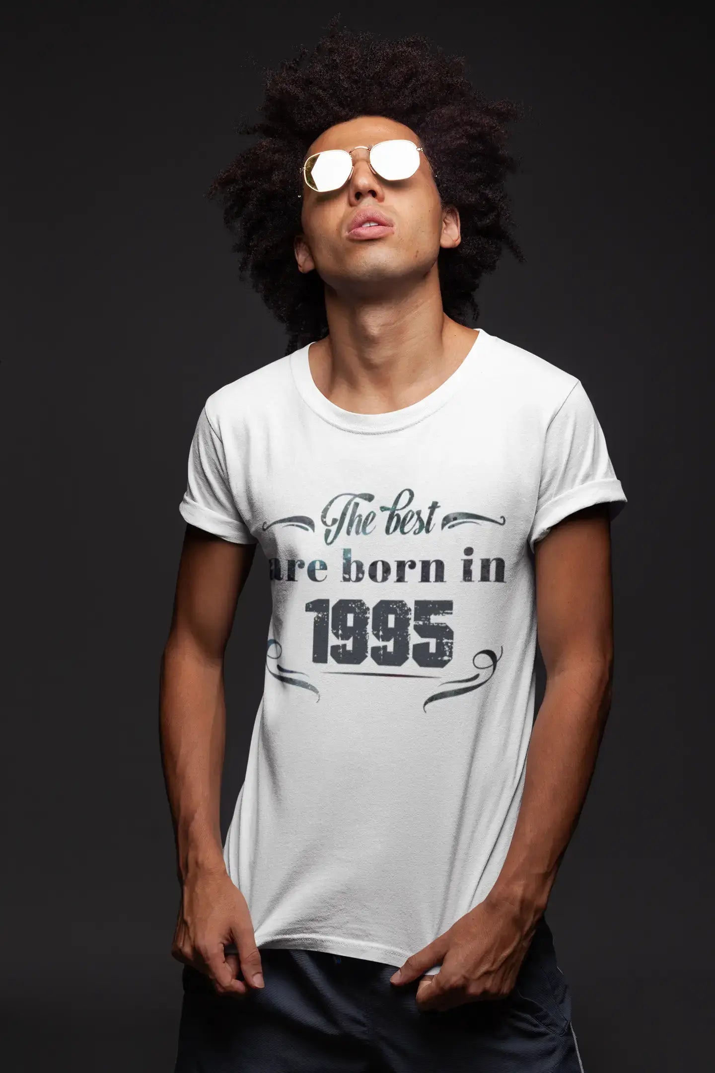 stylish short sleeve t-shirts with unique logos -The Best are Born in 1995 Men's T-shirt White Birthday Gift 00398