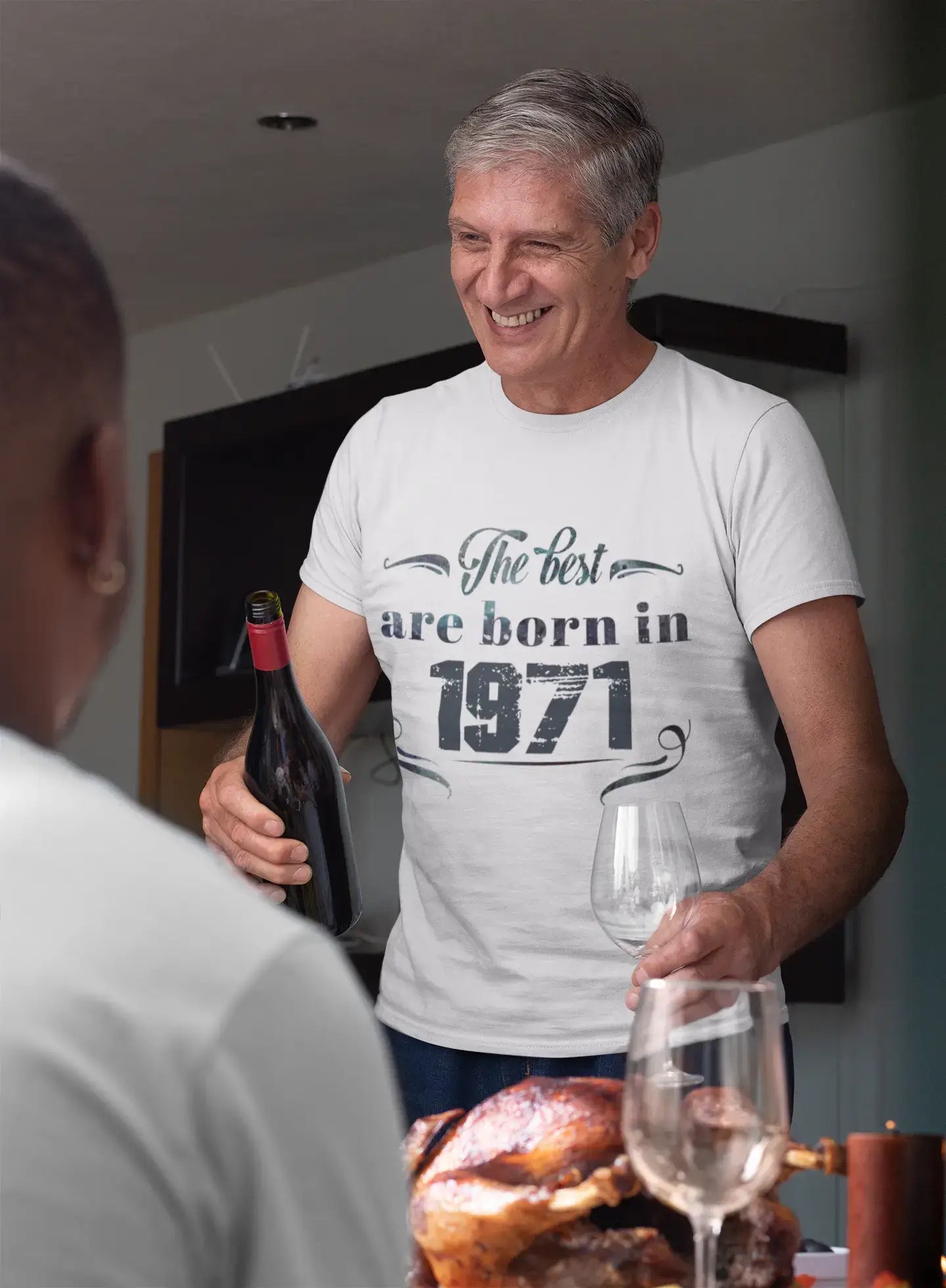 short sleeve shirts with modern designs for men -The Best are Born in 1971 Men's T-shirt White Birthday Gift 00398