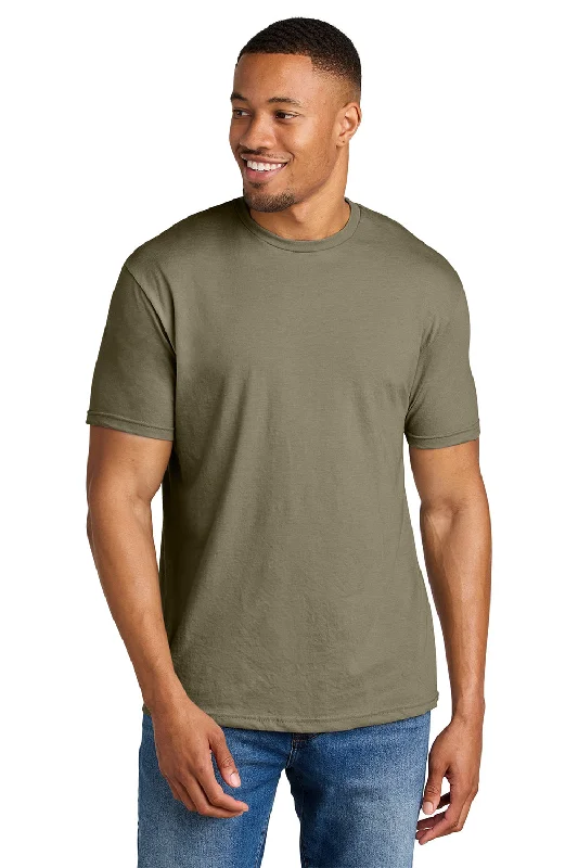 classic short sleeve t-shirts for casual wear -Gildan Mens Softstyle CVC Short Sleeve Crewneck T-Shirt - Dune Mist